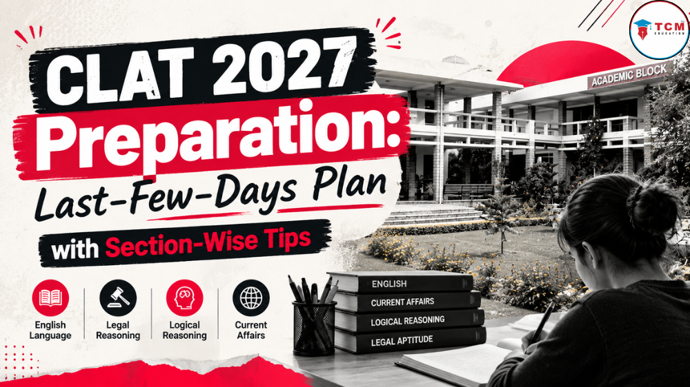 CLAT 2027 Preparation Last-Few-Days Plan with Section-Wise Tips